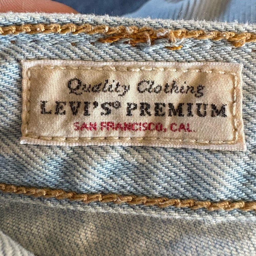 Levi's Women's Light Blue wedgie Straight Leg Jeans button fly sz 25 preloved - Picture 9 of 12